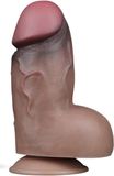 Lovetoy XL Dildo met Zuignap - Dubbellaags Ultra Realistisch - 18,2 x 6,6 cm - Platinum Siliconen Materiaal