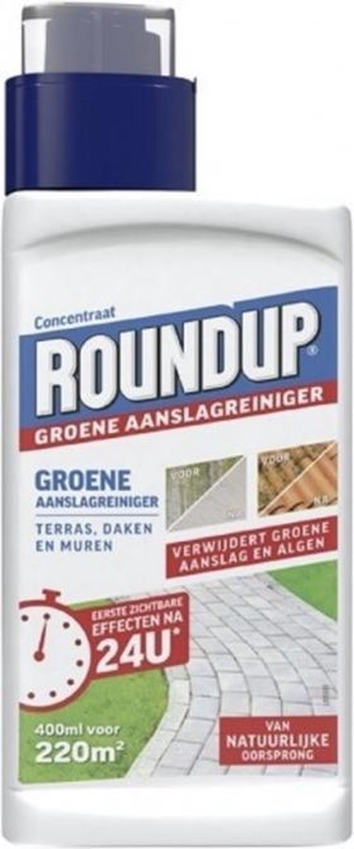 Roundup Groene aanslagreiniger Terras, Daken en Muren - 400 ml