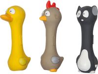 FLAMINGO - Hondenspeelgoed Latex Halters Dieren - 19 cm - Geel