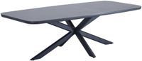 AVH-Collectie Sayanora dining tuintafel bootvorm 240x110x74 cm keramiek aluminium antraciet