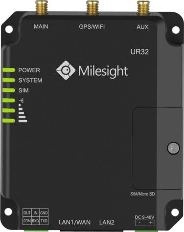 Milesight Industrial UR32 LTE-router PoE, WiFi & RS485