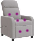 vidaXL Relaxstoel Lichtgrijs Bouclé
