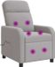 vidaXL Relaxstoel Lichtgrijs Bouclé