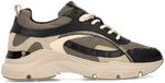 Manfield - Dames - Zwarte leren sneakers - Maat 37