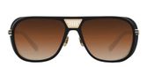 Matsuda M3023-v2 Lunettes de soleil unisexe doré géométrique marron 55mm