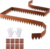 Vevor Gazonrand, 6-Delige Set, 1016x152 mm, Cortenstaal