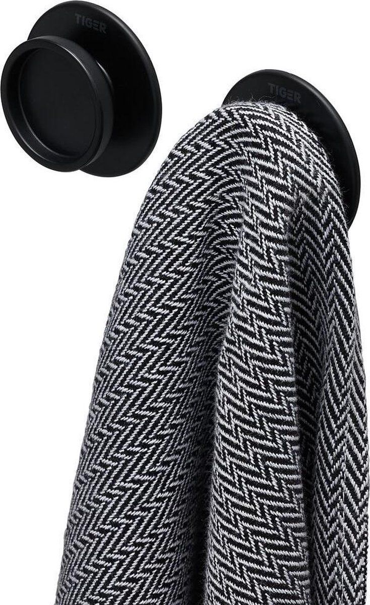 Tiger Tess Handdoekhaken 2 st. - Zwart