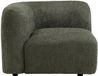 Vente-unique Fauteuil d'angle en tissu bouclé vert DANEPI