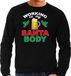 Bellatio Decorations Foute kersttrui - Santa Body - heren - zwart - kerstborrel - sweater L