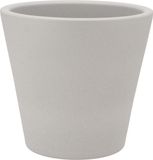 DK Design Bloempot/plantenpot - Vinci - lichtgrijs mat - voor kamerplant - D22 x H24 cm