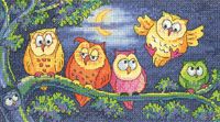 Heritage Crafts A Hoot of Owls borduren (pakket) 1296A
