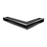 KRATKI Hoekventilatierooster, links, 76,6 x 54,7 x 9, roestvrij staal