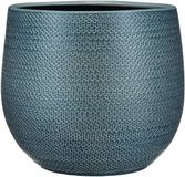 Mica Decorations Gabriel Bloempot - H25 x Ø29 cm - Keramiek - Blauw