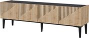 Merkloos TV Meubel - Zwart & Eiken - 154x45x37cm - Melamine