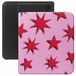 Selencia Vivid Bookcase voor de Kobo Libra Colour - Stars Rubine Red Light Pink