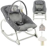 MoMi LAPIS - Siège bébé - Siège bébé avec vibration et mélodies - Dossier réglable - Gris foncé