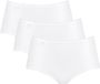 Sloggi 24/7 Microvezel Midi C3p damesslip (3 stuks), Wit.