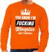 Bellatio Decorations Shoppartners Bv Grote maten Fucking Kingsize oranje sweater - grote maten trui - Koningsdag kleding XXXXL