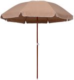 Parasol compacte de jardin - Ø 210 cm - Gris