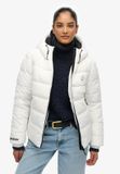 Superdry Hooded Spirit Sports Pufferjas Dames White