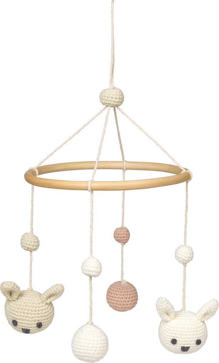 Franck & Fischer Mobiel Konijn - Unisex - Wit/Bruin/Roze - 2023