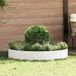 vidaXL Plantenring Wit 120 x 120 x 20 cm Koudgewalst staal