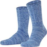 FALKE Brooklyn eenkleurig katoen sokken heren blauw - maat 47-50