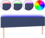vidaXL Hoofdbord LED 160x5x78/88 cm stof bleu