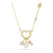Swarovski Idyllia hanger, Verschillende slijpvormen, Hart, sleutel, Roze, Goudkleurige toplaag