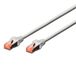 Ewent Cat 6 S/FTP netwerkkabel, dubbel afgeschermd, 2 RJ45-stekker, 15 m, grijs