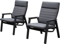 AVH-Collectie Monaco ensemble de salon 2 pièces réglable anthracite aluminium