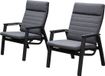 AVH-Collectie Monaco lounge balkonset 2 delig verstelbaar antraciet aluminium
