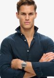 Superdry Casual Linnen Overhemd Lange Mouwen Heren XXL Navy