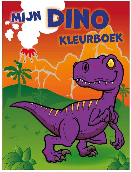 Merkloos / Sans marque Mijn dino kleurboek A4