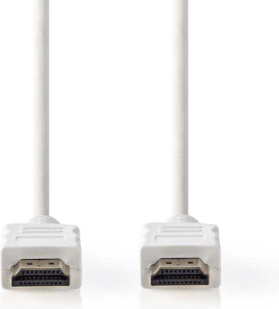 Nedis High Speed HDMI-Kabel met Ethernet - HDMI Connector - HDMI Connector - 4K@30Hz - ARC - 10.2 Gbps - 2.00 m - Rond - PVC - Wit - Doos