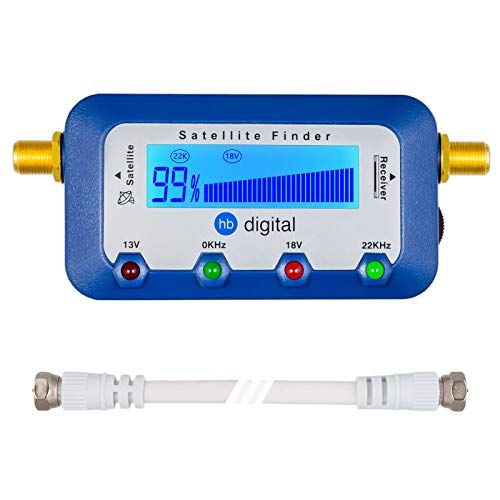 HB-DIGITAL SATFINDER met digitaal LCD-scherm en geluidssignaal + F-aansluitkabel + Duitse handleiding Sat-Finder