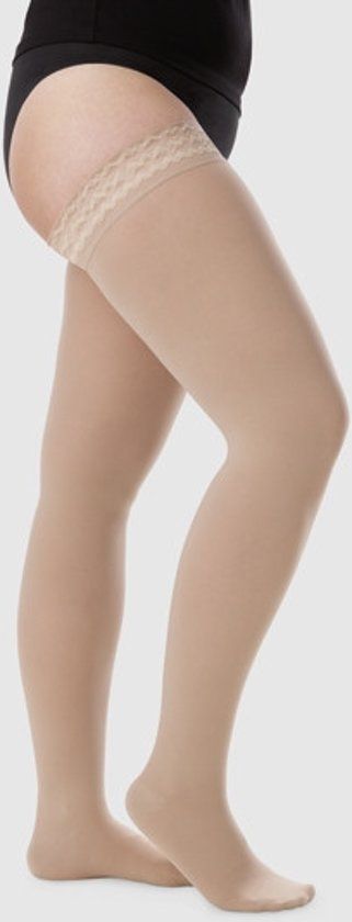 Juzo Soft 2002 CCL 2 AG amandel teenstuk gesloten lr-links = rechtsdecoratief Size V Length extra kort