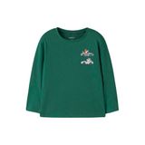 NAME IT MINI rechtvallende longsleeve met print - groen
