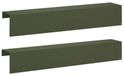 Profil de couverture de jardin 2 pièces 100 x 15 x 15 cm Acier vert olive