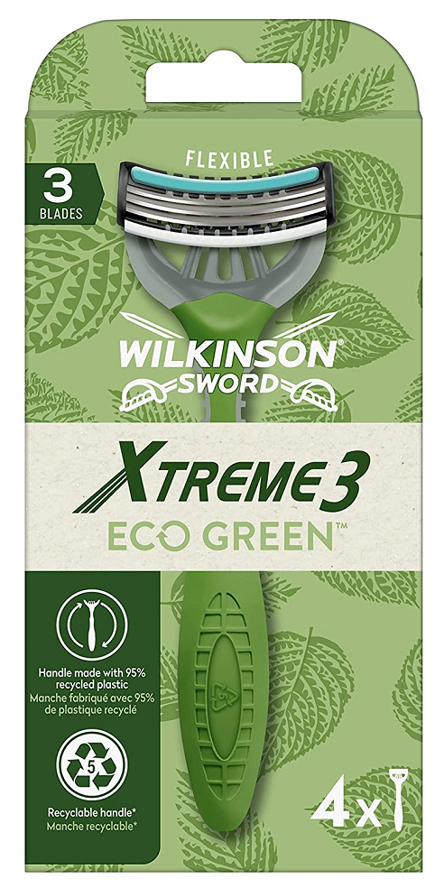 Wilkinson Extreme3 Eco Green Sensitive Wegwerpscheermesjes