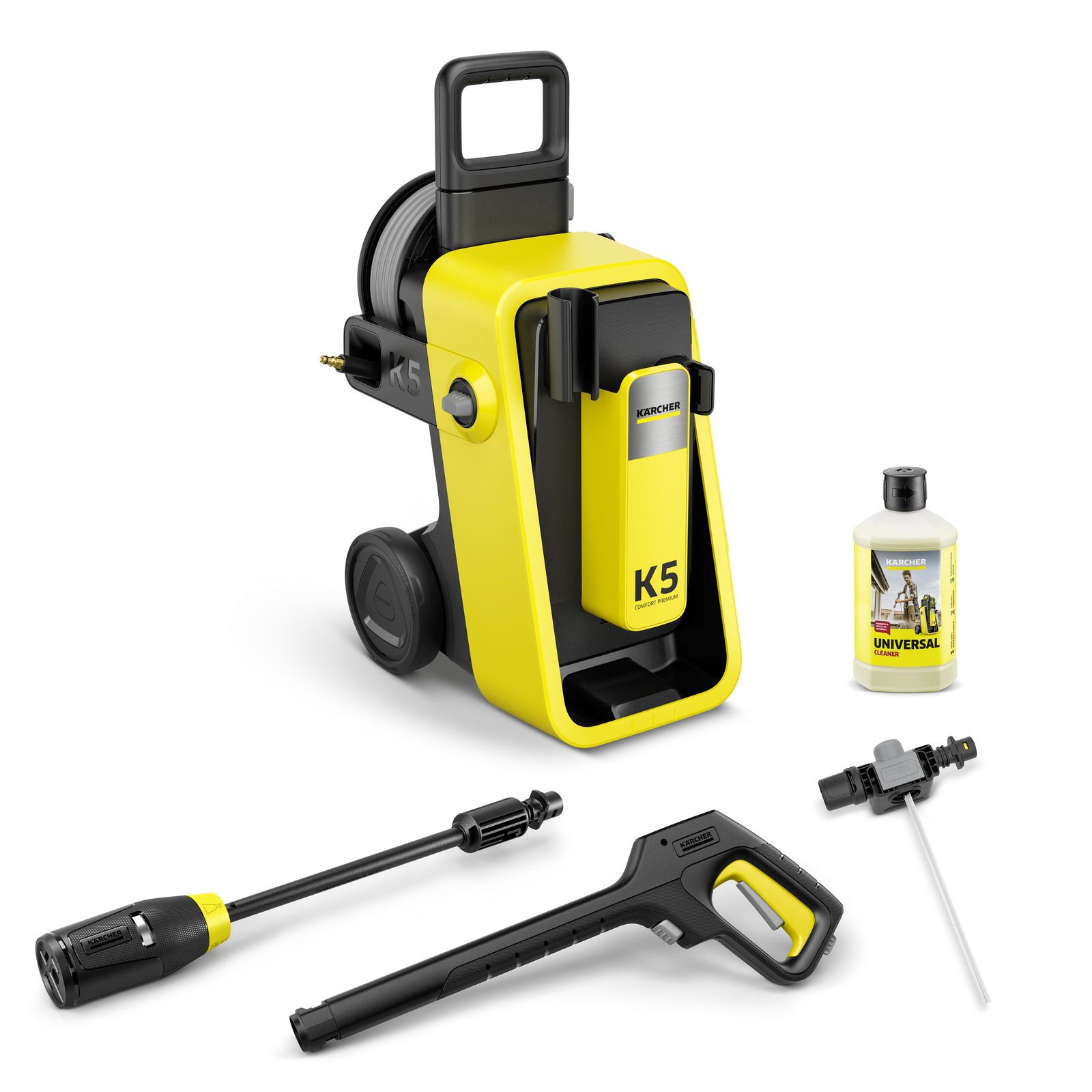 Kärcher K 5 Comfort Premium hogedrukreiniger - 145 bar - 500 l/u - 40 m²/u - Slanghaspel - 4-in-1 Spuitlans
