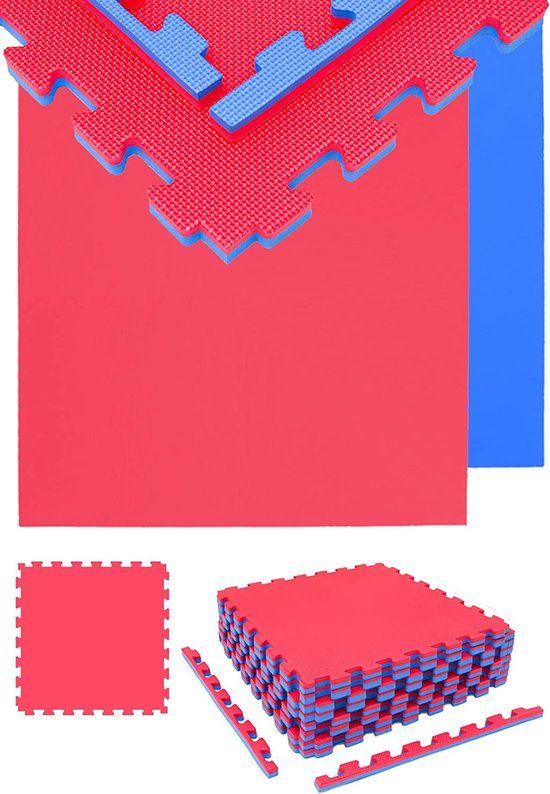 Vechtsport Mat 2cm - 8 Judo Matten voor Thuis 63x63cm - Tatami Mat Home Gym Vloer Mat Puzzle - Blauw