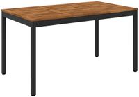 vidaXL Eettafel Naturel en Zwart 141 x 80,5 x 75 cm