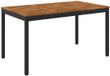 vidaXL Eettafel Naturel en Zwart 141 x 80,5 x 75 cm