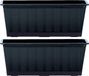 Prosperplast Agro Balkonbak - 2 stuks - Antraciet - 40x18x14 cm