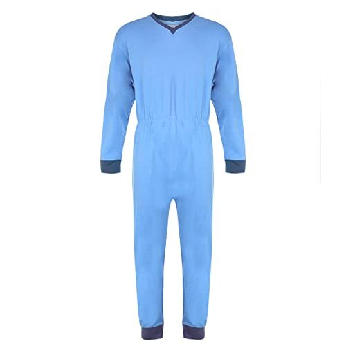 Karma Healthcare Hansop Pyjama met rug en beenrits (blauw) (XL)