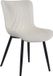 CLP Brady Chaise de salle à manger - Sans accoudoir - Cadre en métal - velours crème