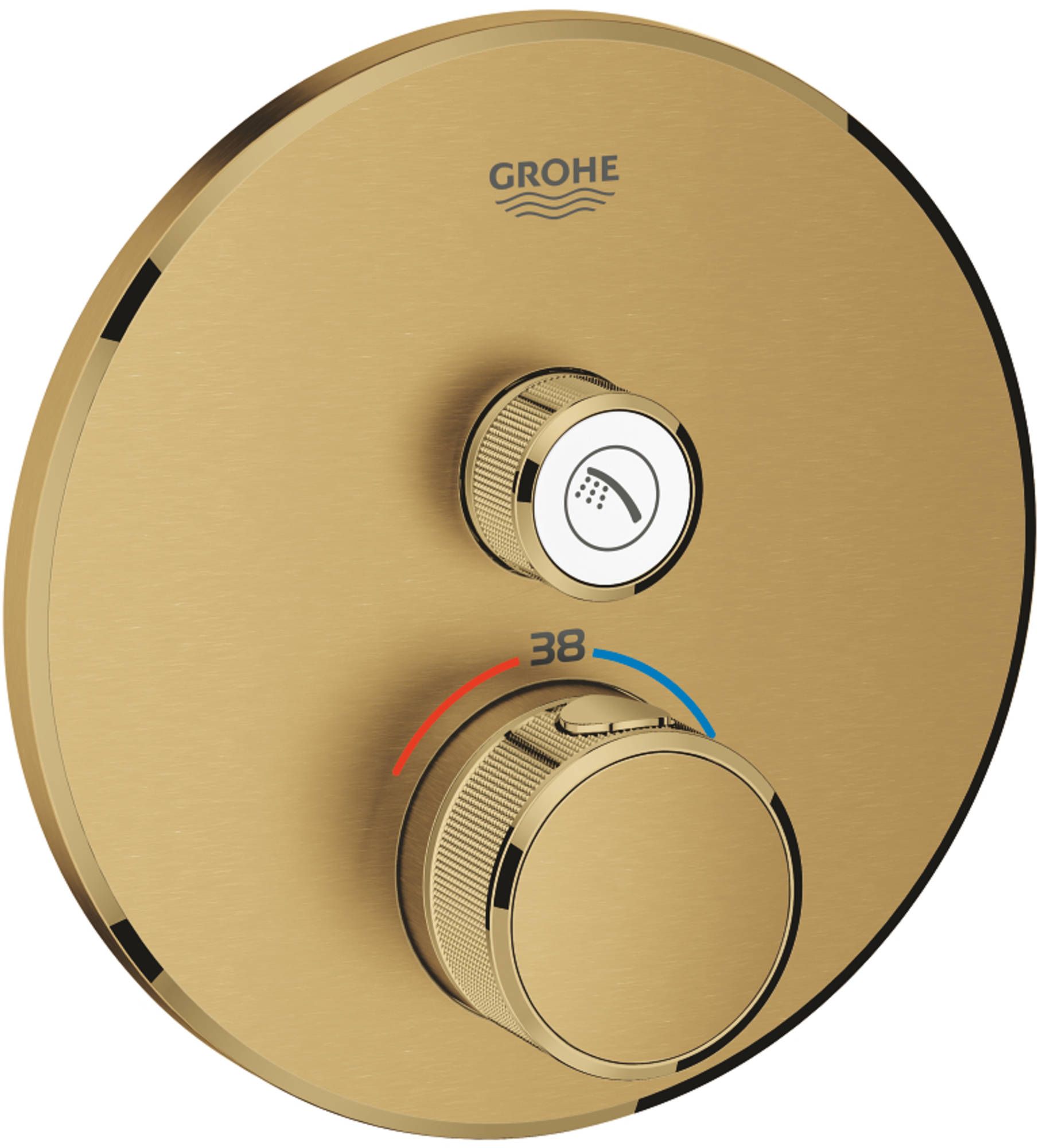 GROHE Grohtherm Smartcontrol Douche Opbouwdeel Rond Cool Sunrise Geborsteld