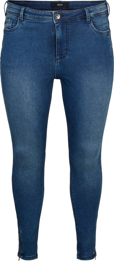 ZIZZI Amy Jeans Dames Jeans - Dark Blue - Maat 52