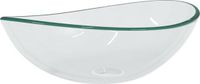vidaXL Wasbak - Gehard Glas - Transparant - 54,5x35x15,5 cm